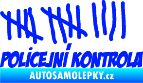 Samolepka Policejní kontrola zářezy modrá dynamic