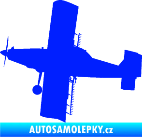 Samolepka Práškovací letoun Čmelák levá modrá dynamic