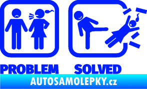 Samolepka Problem? Solved 001 modrá dynamic