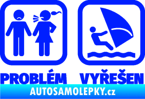 Samolepka Problém? Vyřešen 009 plachtění modrá dynamic