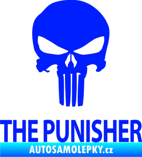 Samolepka Punisher 002 s nápisem modrá dynamic