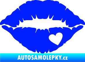 Samolepka Pusa 004 se srdíčkem pravá modrá dynamic