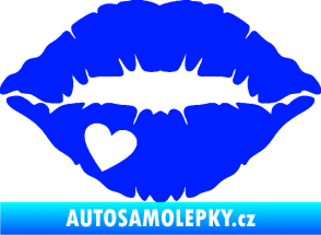 Samolepka Pusa 004 se srdíčkem levá modrá dynamic