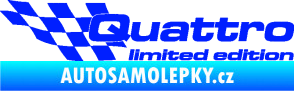 Samolepka Quattro limited edition levá modrá dynamic