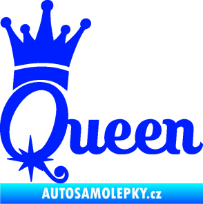 Samolepka Queen 002 s korunkou modrá dynamic
