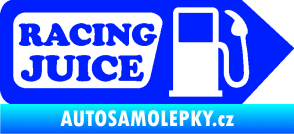 Samolepka Racing juice symbol tankování modrá dynamic