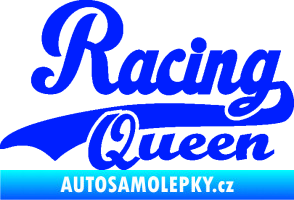 Samolepka Racing Queen nápis modrá dynamic
