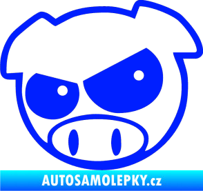 Samolepka Rally pig 002 levá modrá dynamic