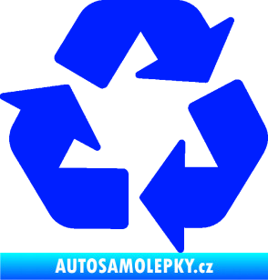 Samolepka Recyklace 001 symbol modrá dynamic