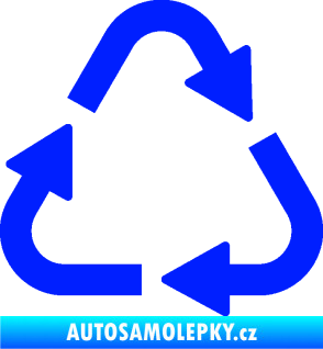 Samolepka Recyklace 002 symbol modrá dynamic