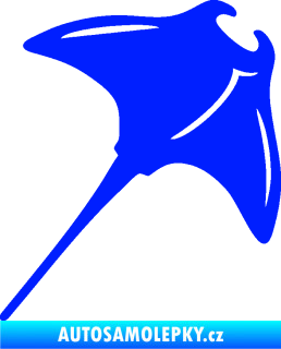 Samolepka Rejnok 004  pravá manta modrá dynamic
