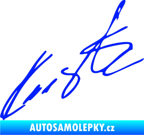 Samolepka Podpis Roman Kresta  modrá dynamic