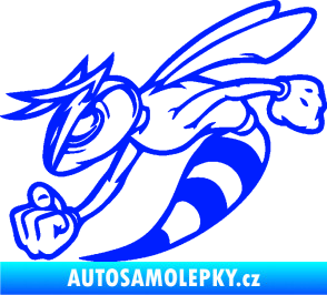 Samolepka Rozzuřená vosa 001 levá modrá dynamic
