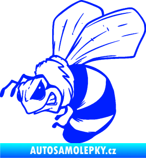 Samolepka Rozzuřená vosa 002 levá modrá dynamic