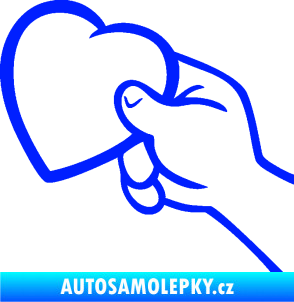 Samolepka Ruka se srdíčkem levá modrá dynamic