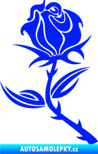 Samolepka Růže 002 levá modrá dynamic