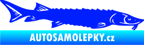 Samolepka Ryba 020 pravá jeseter modrá dynamic