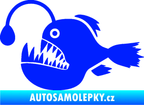 Samolepka Ryba 022 levá mořský ďas s lampičkou modrá dynamic
