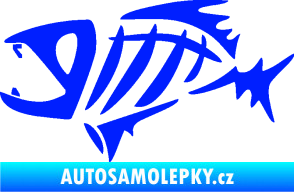 Samolepka Ryba kostra  007 levá modrá dynamic
