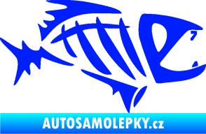 Samolepka Ryba kostra  007 pravá modrá dynamic