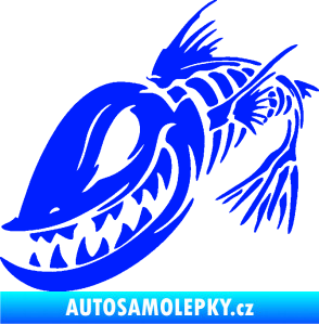 Samolepka Ryba kostra 001 levá modrá dynamic