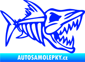 Samolepka Ryba kostra 002 pravá modrá dynamic