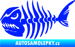 Samolepka Ryba kostra 004 levá modrá dynamic