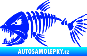 Samolepka Ryba kostra 005 levá modrá dynamic