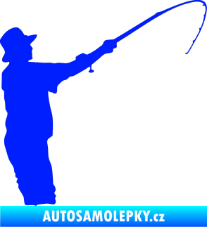 Samolepka Rybář 004 pravá modrá dynamic
