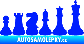Samolepka Šachy 001 pravá modrá dynamic