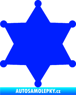 Samolepka Sheriff 002 hvězda modrá dynamic