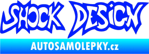 Samolepka Shock design modrá dynamic