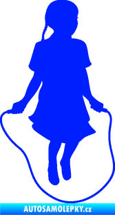 Samolepka Skákání přes švihadlo 004 pravá skipping rope modrá dynamic