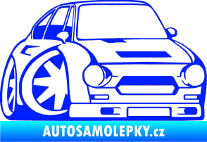 Samolepka Škoda 110r karikatura pravá modrá dynamic