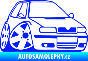 Samolepka Škoda Felicia karikatura pravá modrá dynamic