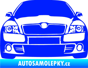 Samolepka Škoda Octavia 2 karikatura  modrá dynamic
