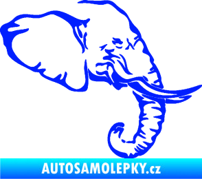Samolepka Slon 030 pravá hlava modrá dynamic