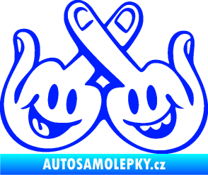 Samolepka Smajlíci f*ck levá modrá dynamic