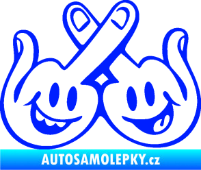 Samolepka Smajlíci f*ck pravá modrá dynamic