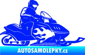 Samolepka Sněžný skútr pravá modrá dynamic
