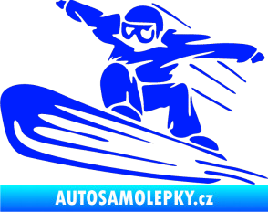 Samolepka Snowboard 014 levá modrá dynamic