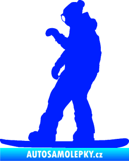 Samolepka Snowboard 028 levá modrá dynamic