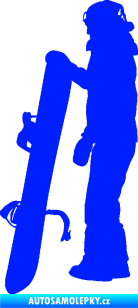 Samolepka Snowboard 032 levá modrá dynamic