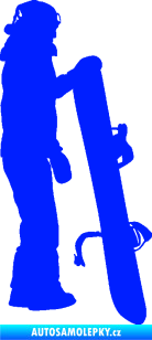 Samolepka Snowboard 032 pravá modrá dynamic