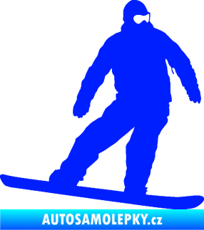Samolepka Snowboard 034 pravá modrá dynamic