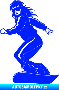 Samolepka Snowboard 036 levá modrá dynamic