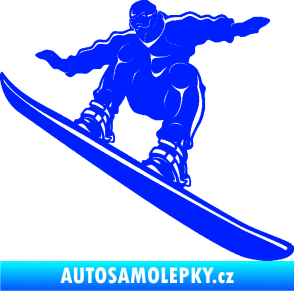 Samolepka Snowboard 038 levá modrá dynamic
