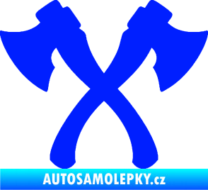 Samolepka Spojené sekery modrá dynamic