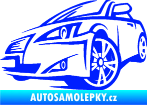 Samolepka Sportovní auto 001 levá modrá dynamic