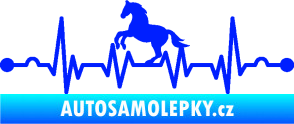 Samolepka Srdeční tep 010 levá  koník modrá dynamic